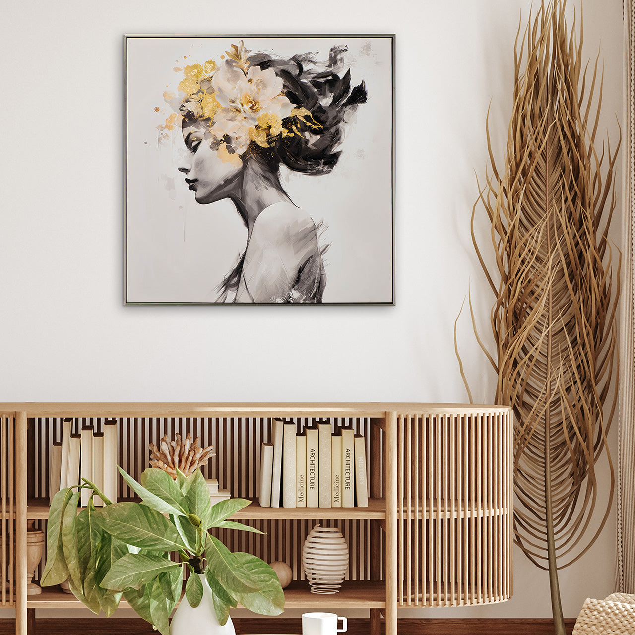 painting Golden Flower Beauty