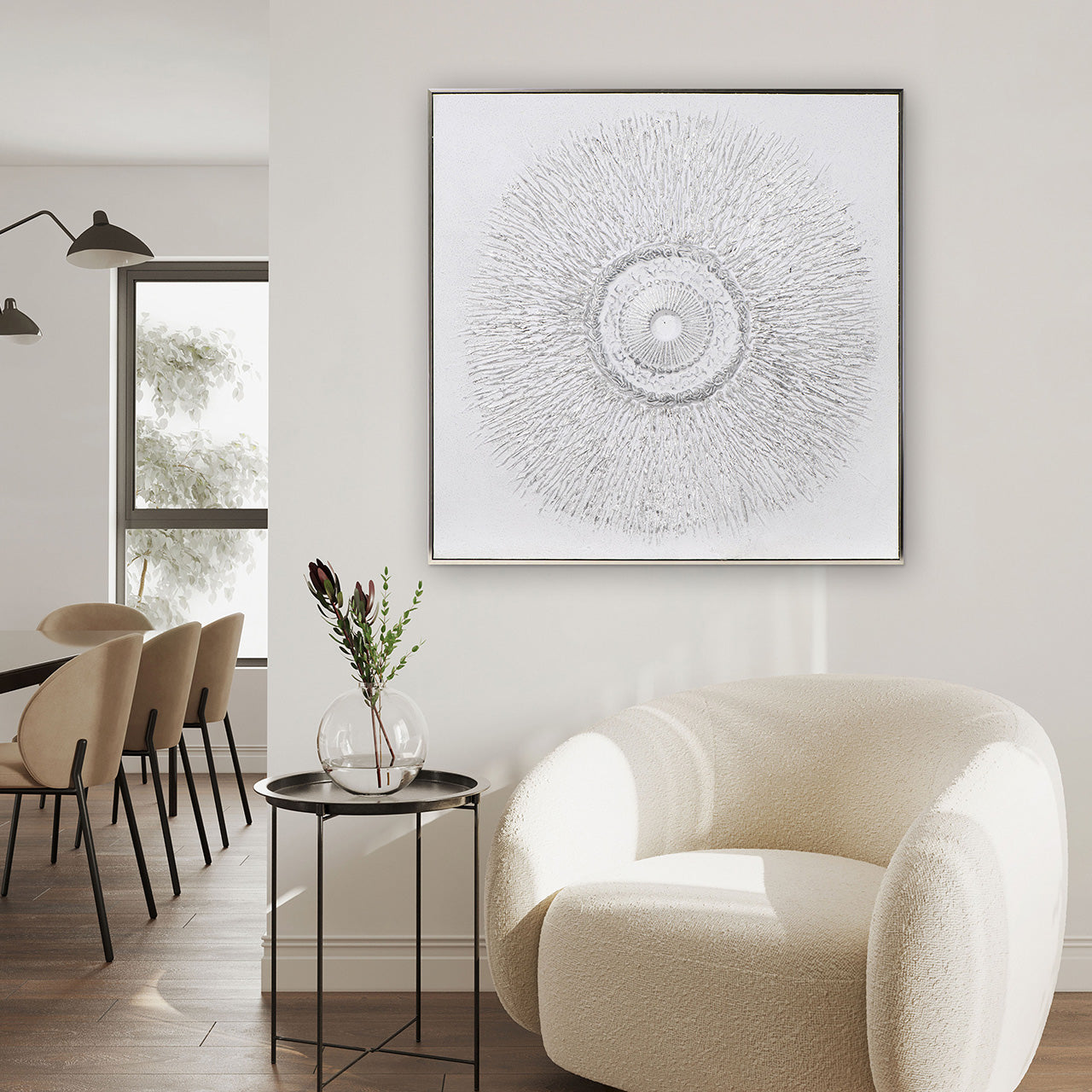 Painting Silver Circle