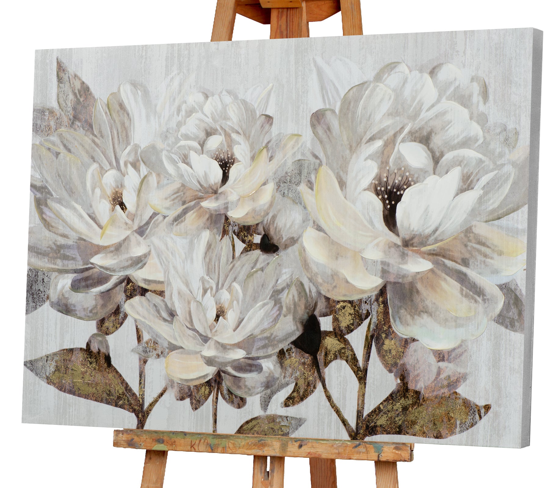 peinture fleur de lotus blanche