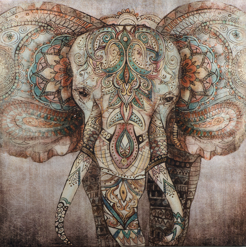Gemälde Geschmückter Elefant
