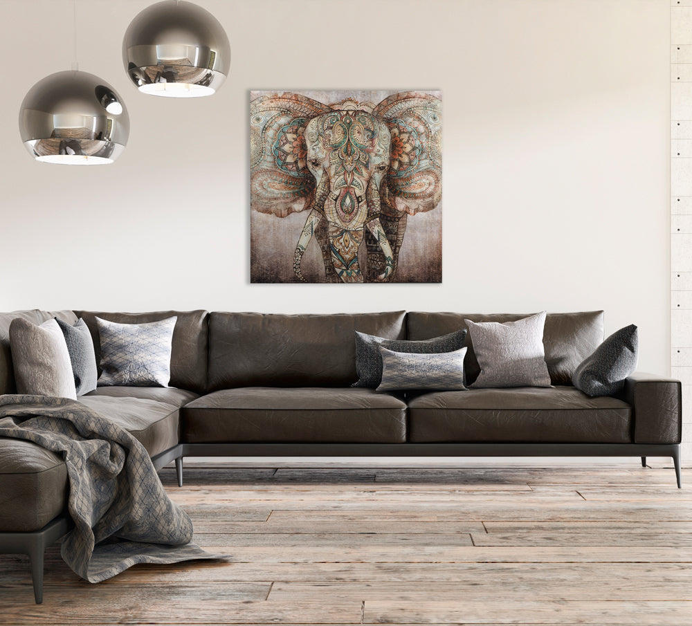 Gemälde Geschmückter Elefant
