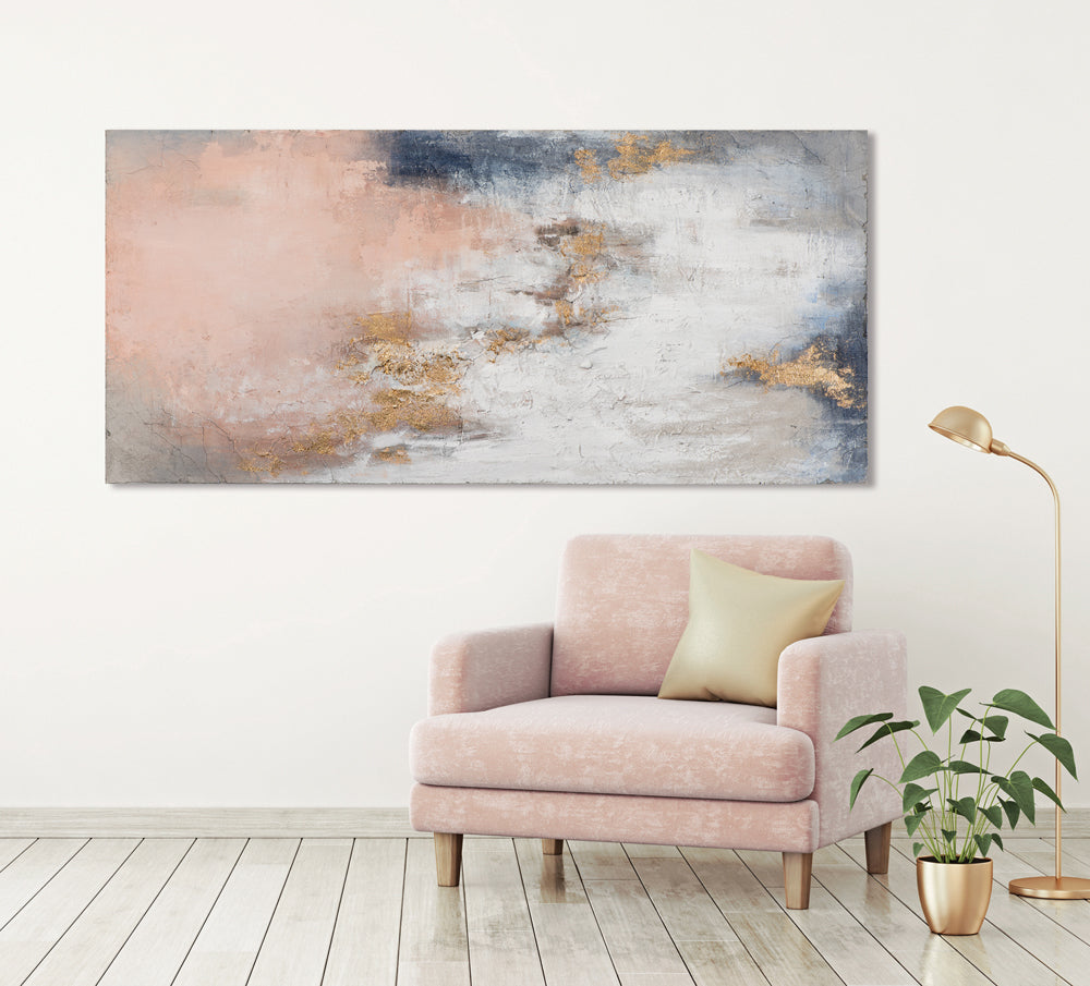 Gemälde Harmonie in Gold und Terracotta