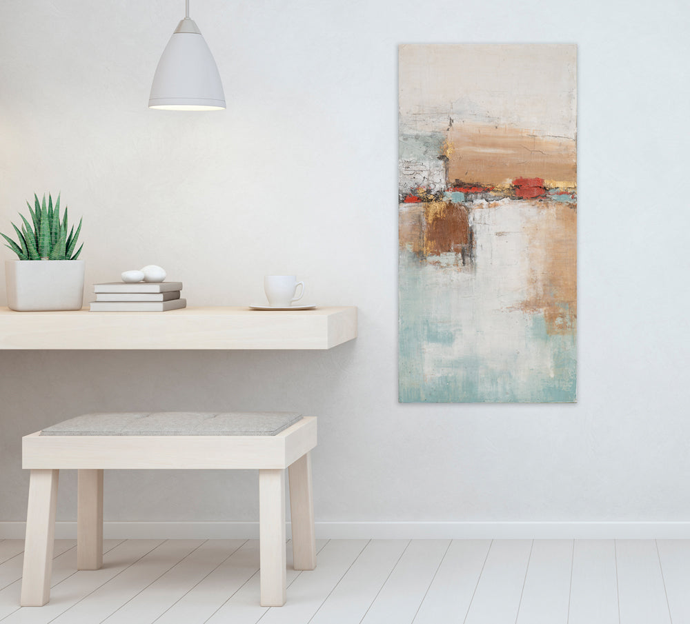 Painting Composition in Gold and Terracotta