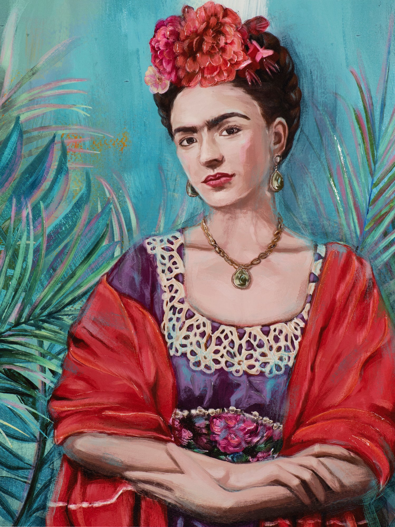 Painting Beauty with Red Cloak