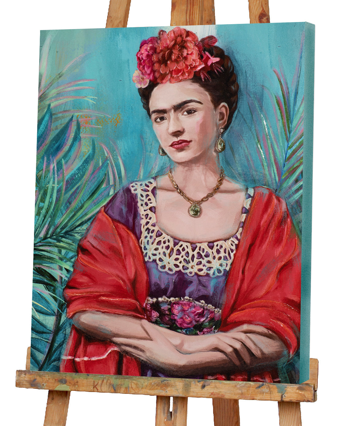 Painting Beauty with Red Cloak