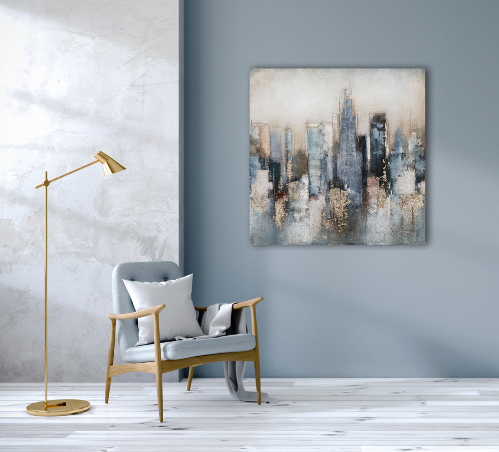 Gemälde Abstrakte Skyline
