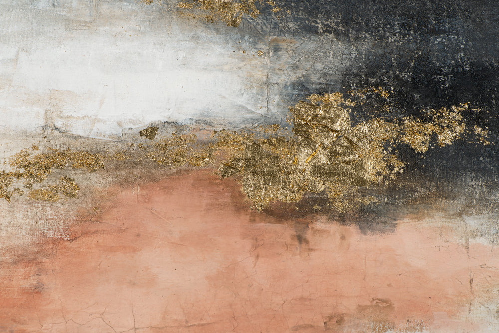 Gemälde Harmonie in Gold und Terracotta