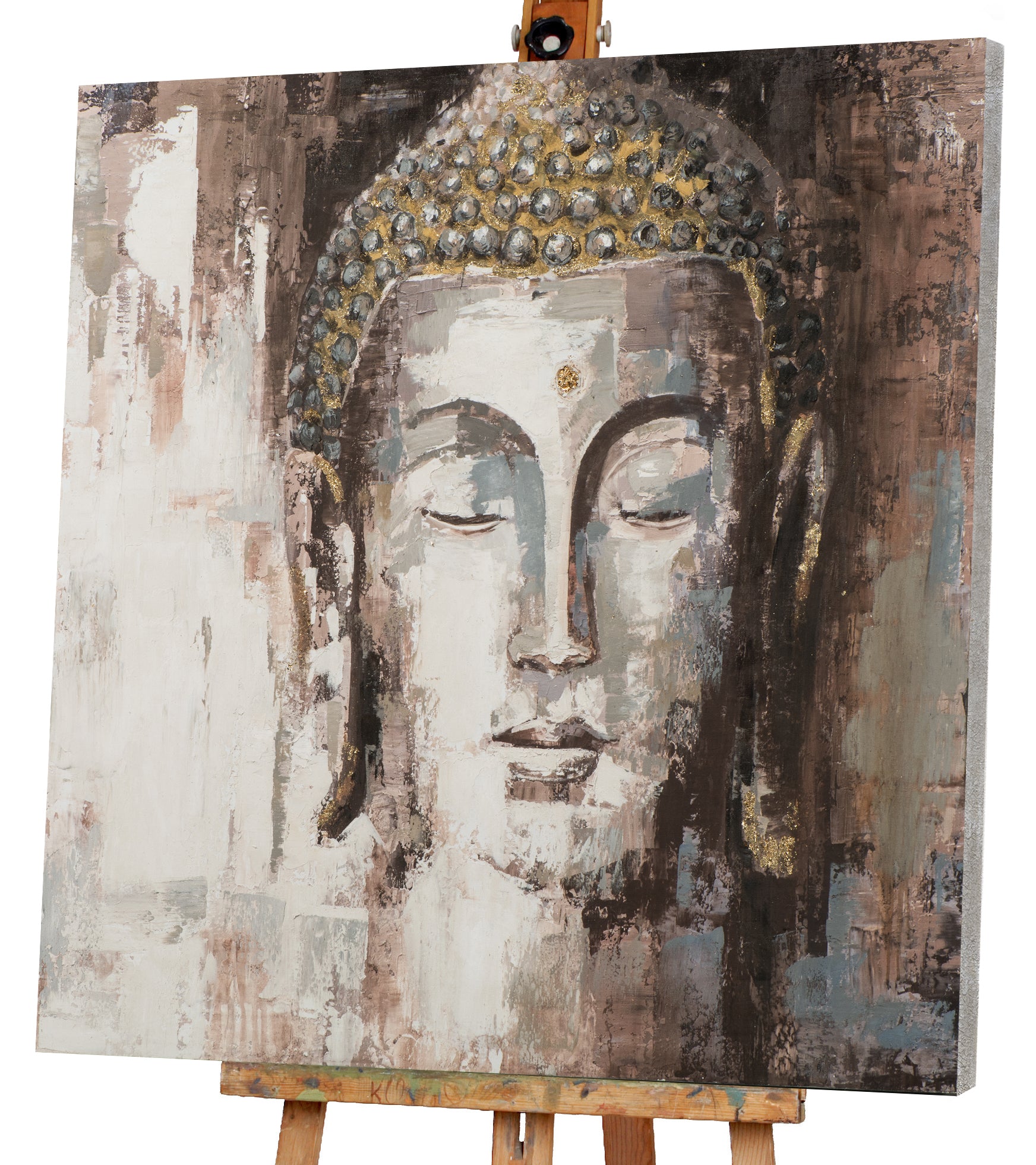 Painting Buddha with a narrow face