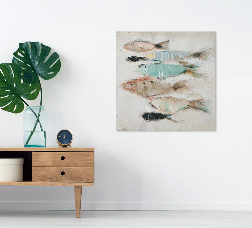 Gemälde Fischschwarm