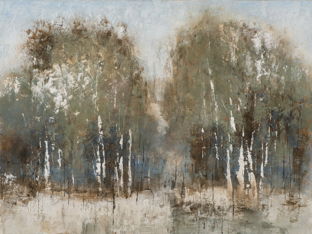 Painting Abstract Birch Forest
