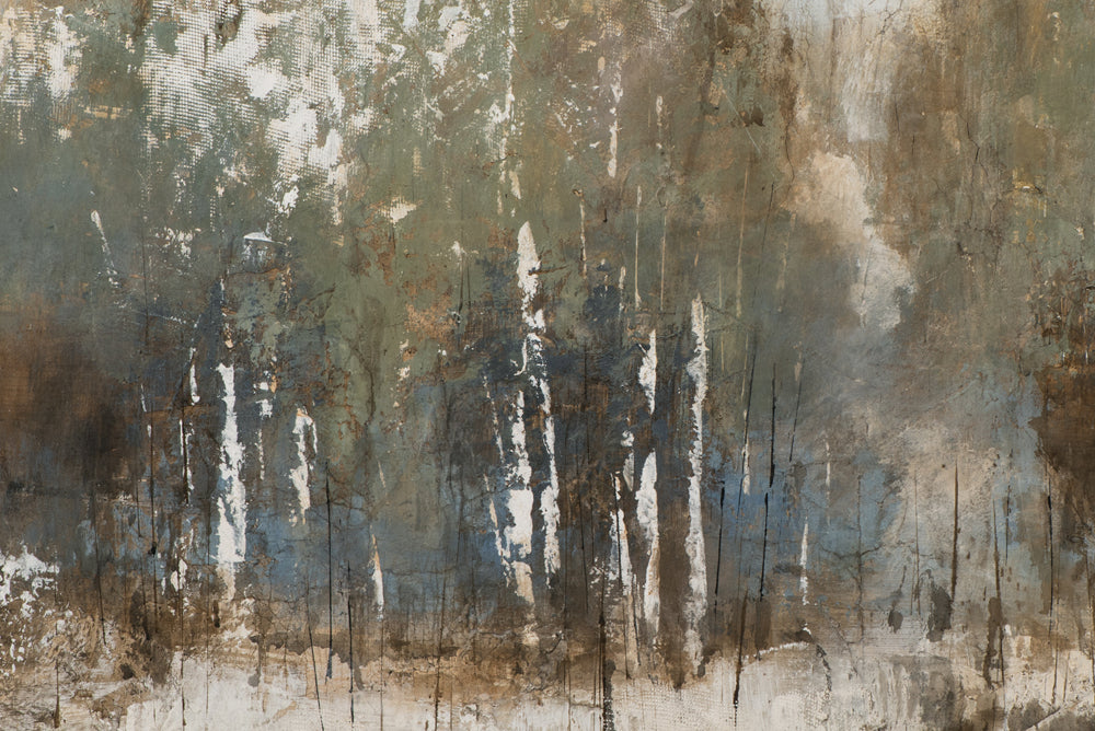 Painting Abstract Birch Forest