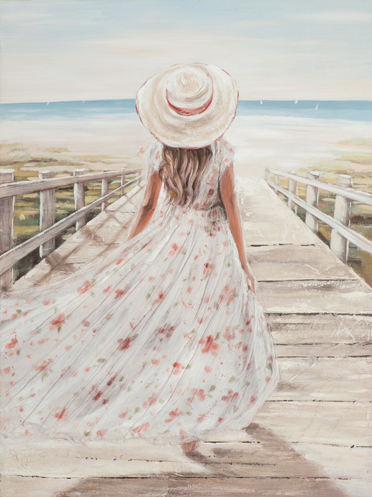 painting Woman on the Beach