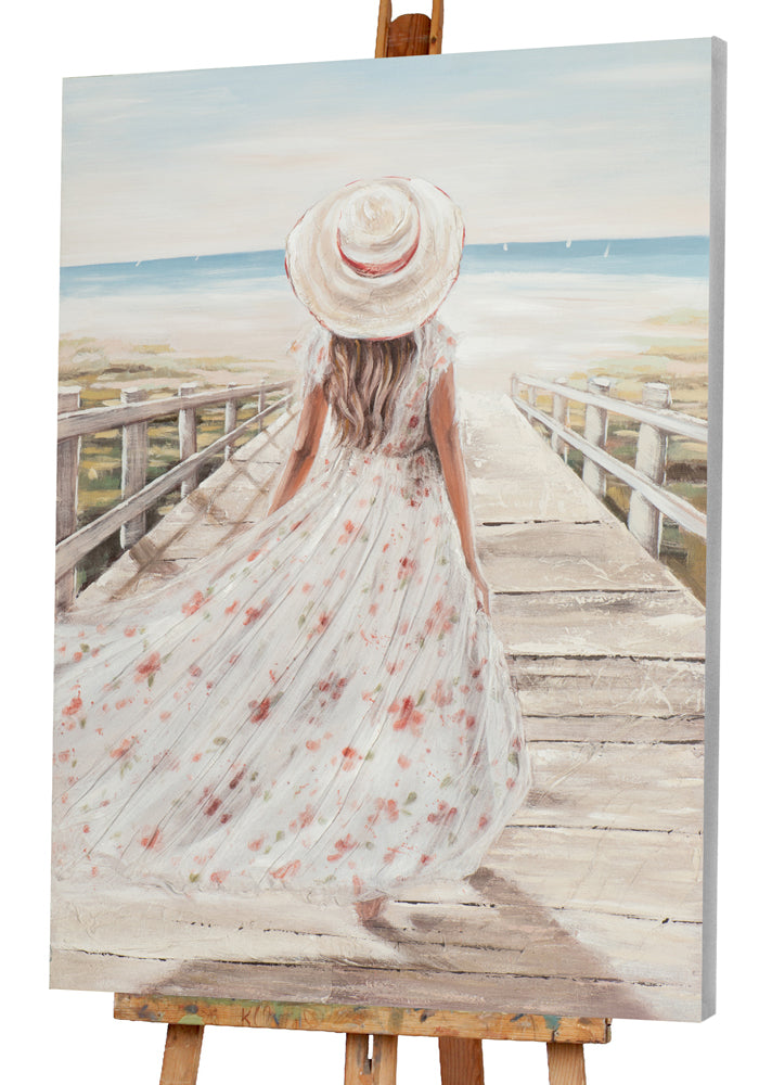 painting Woman on the Beach