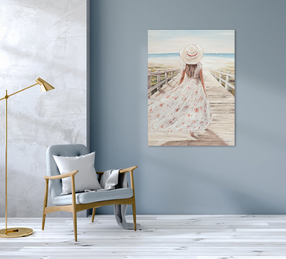 painting Woman on the Beach