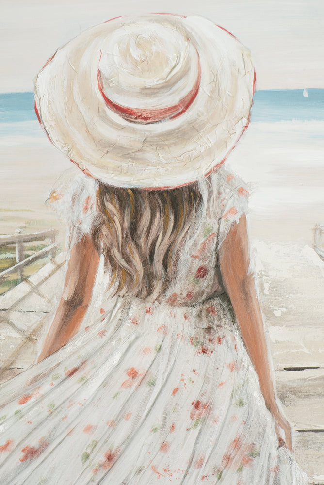 painting Woman on the Beach