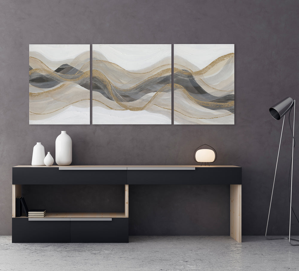 Painting Abstract Waves in Natural Tones