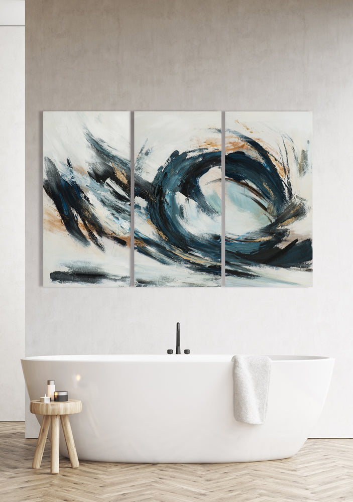 Gemälde Blaue Welle