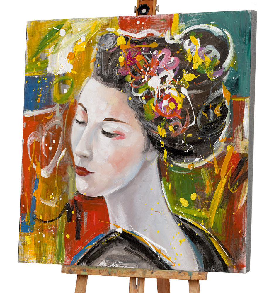 painting Charming Geisha