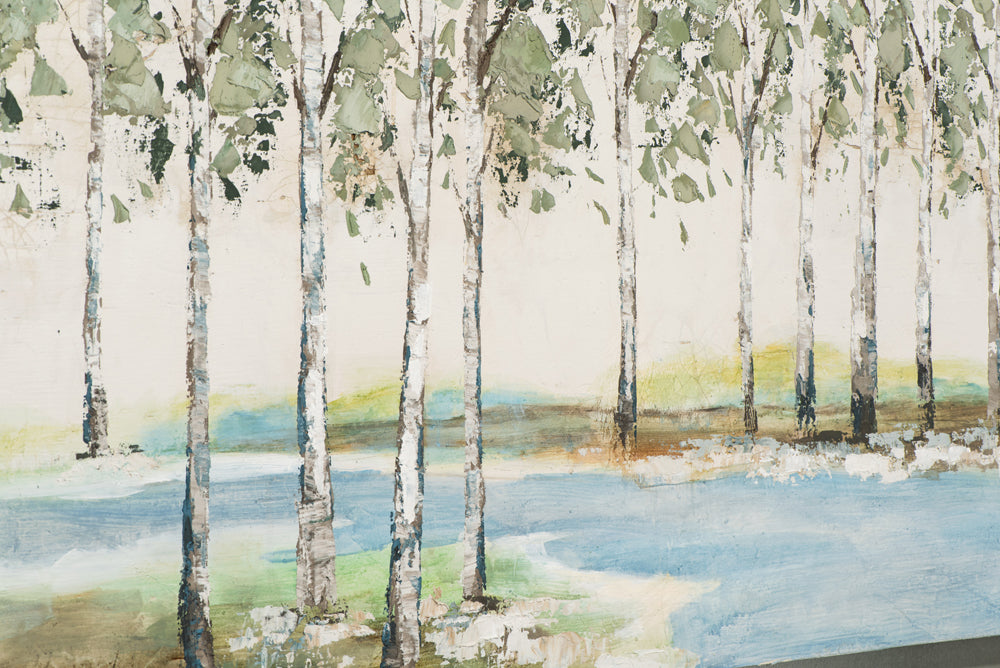 painting Birches by the Stream