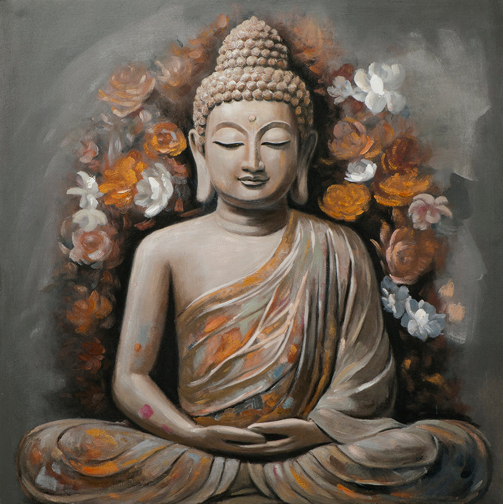 painting Flowered Buddha