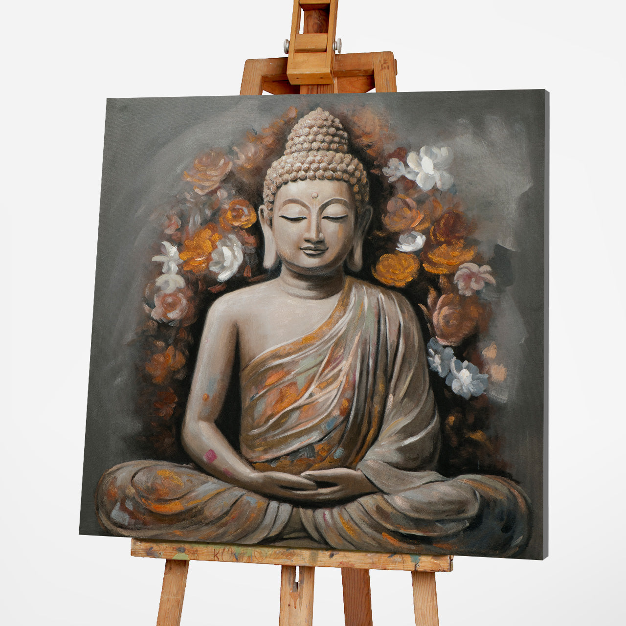 painting Flowered Buddha