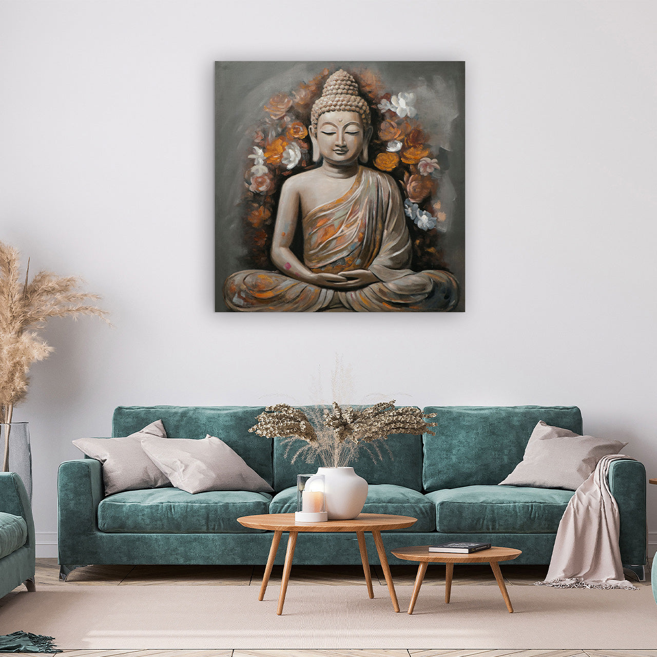 painting Flowered Buddha