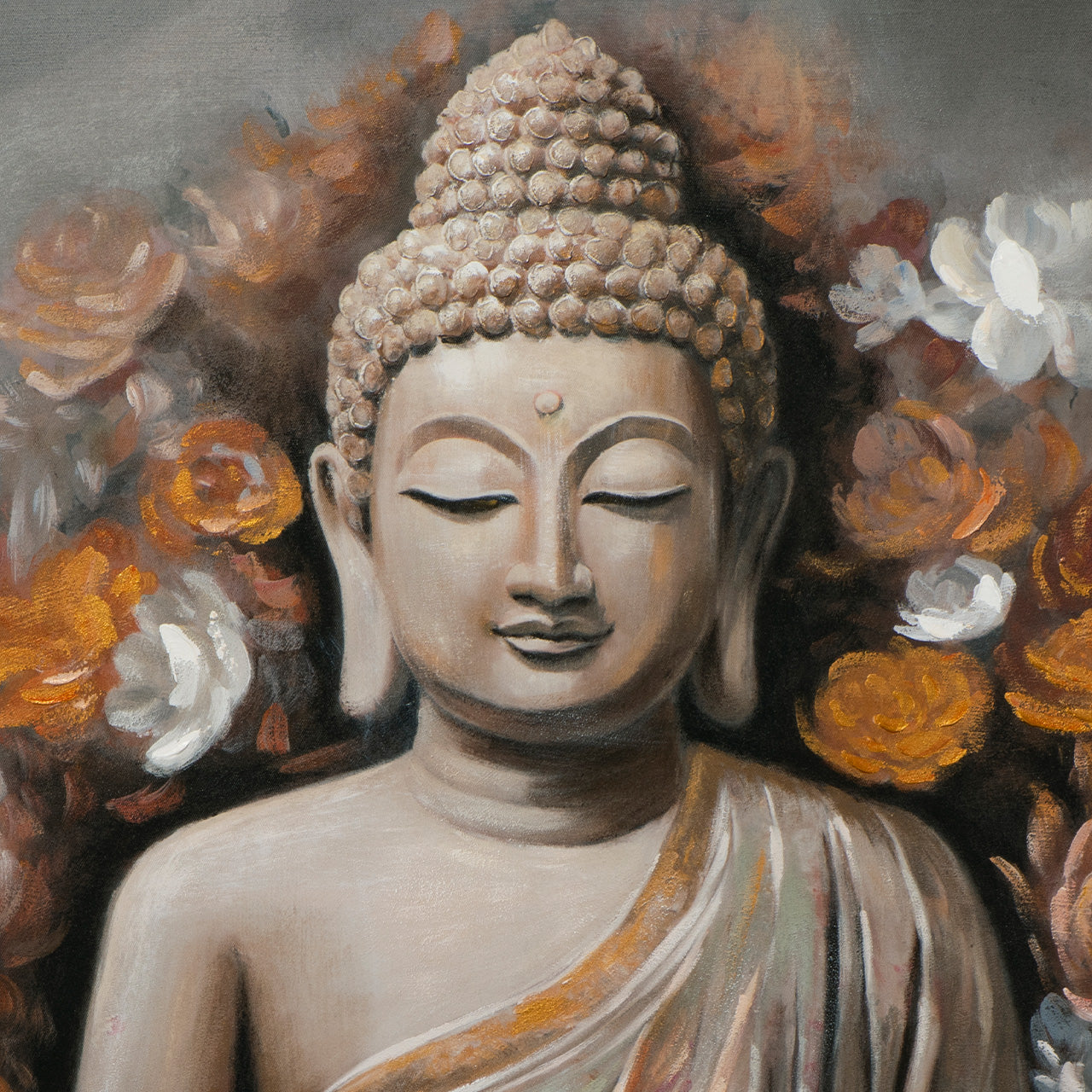 painting Flowered Buddha