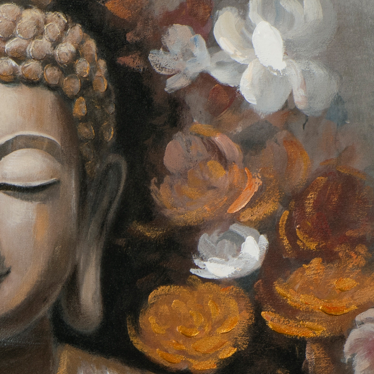 painting Flowered Buddha