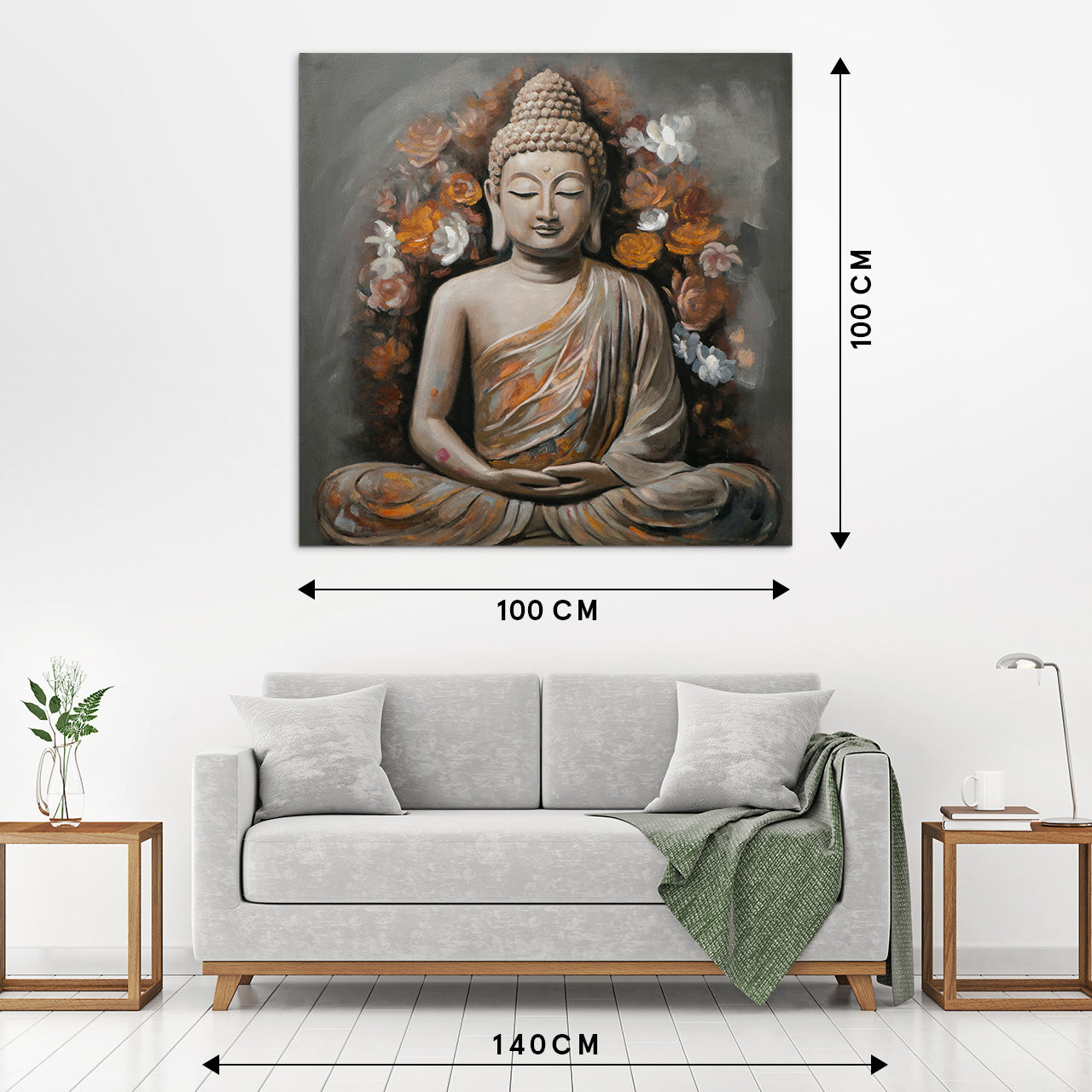 painting Flowered Buddha