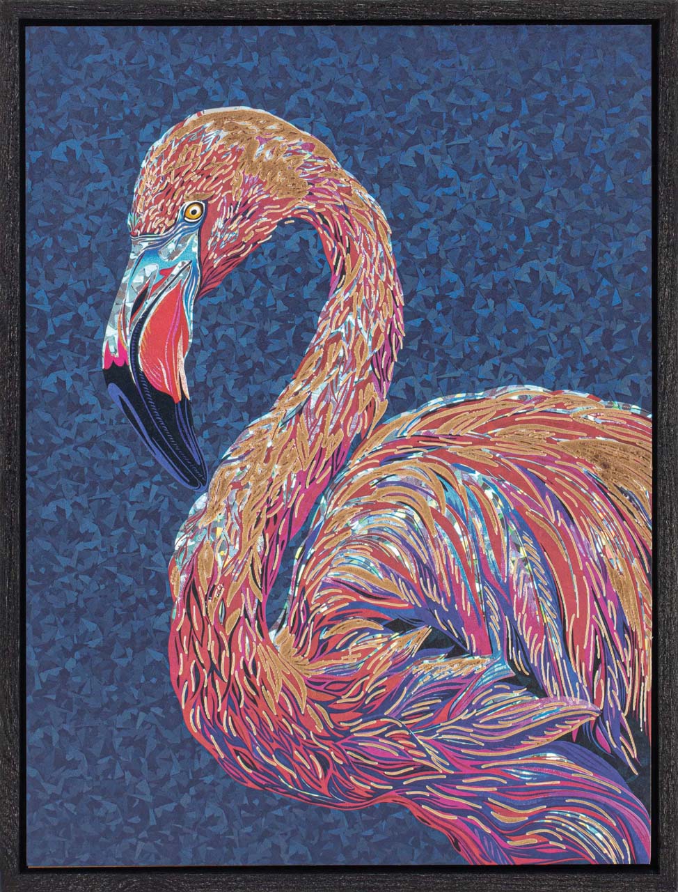 Painting Iridescent Flamingo