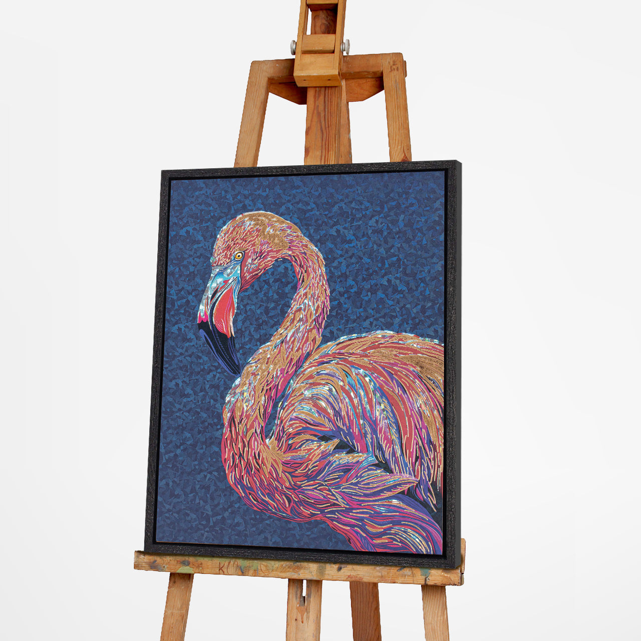 Painting Iridescent Flamingo