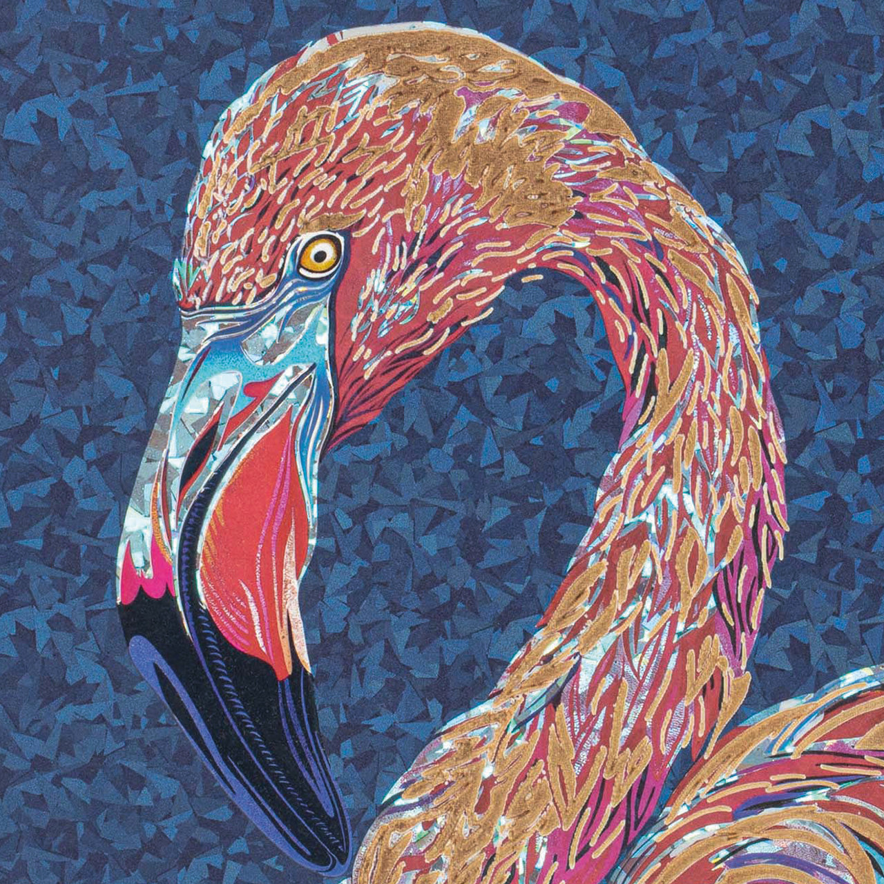 Painting Iridescent Flamingo