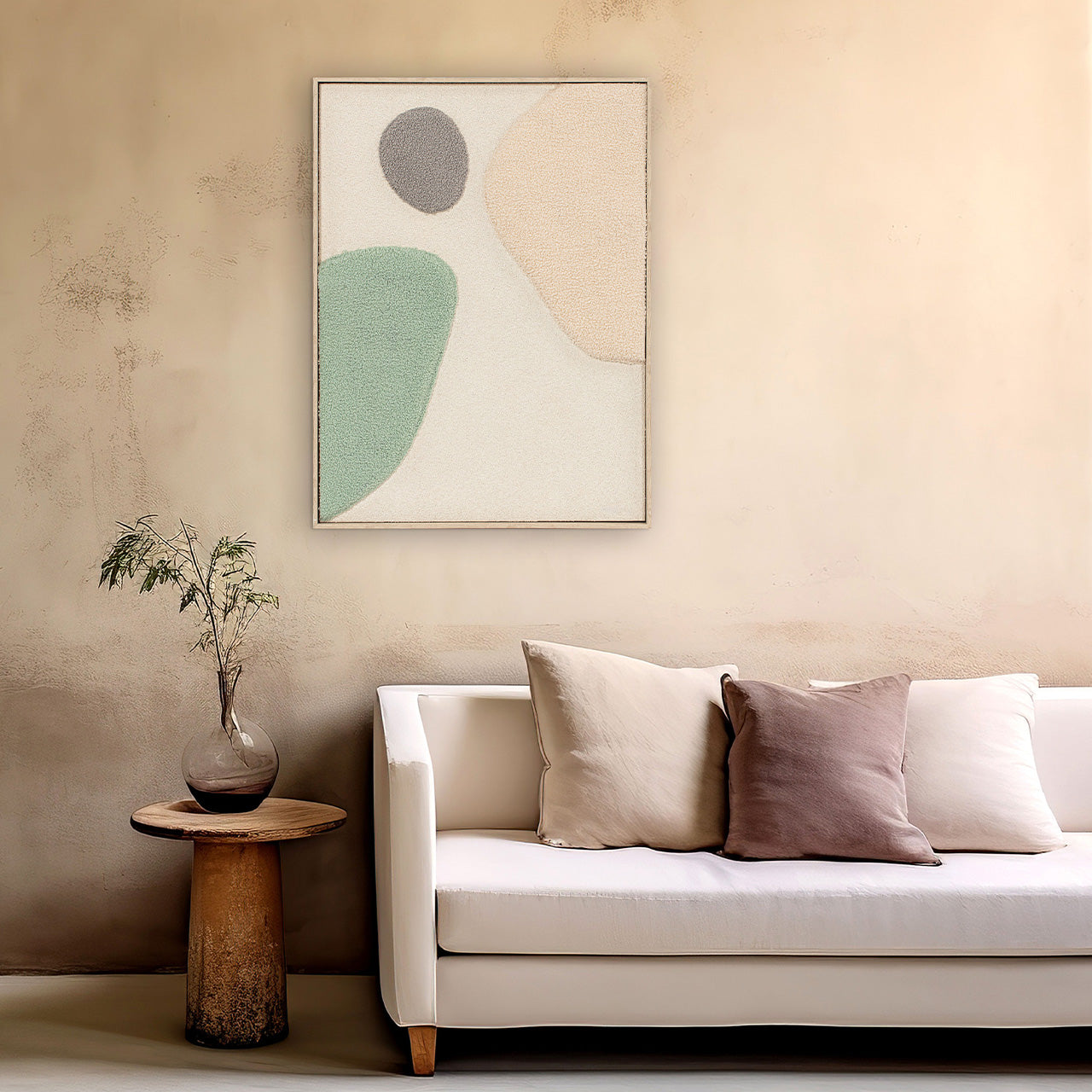 Mural Fluffy Moon Fields jade