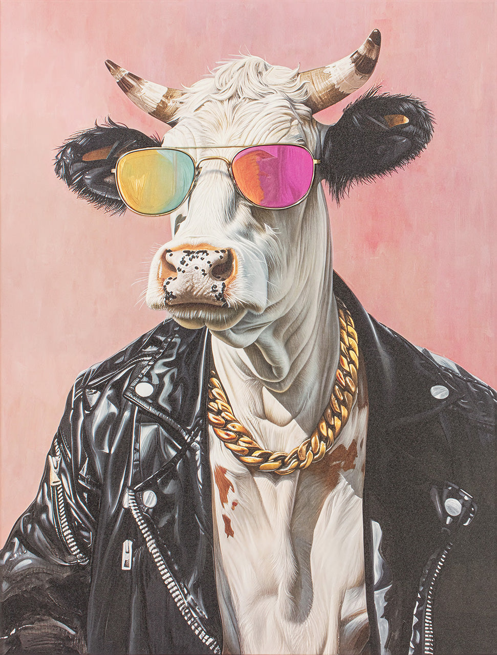 Gemälde Bull easy dressed cool