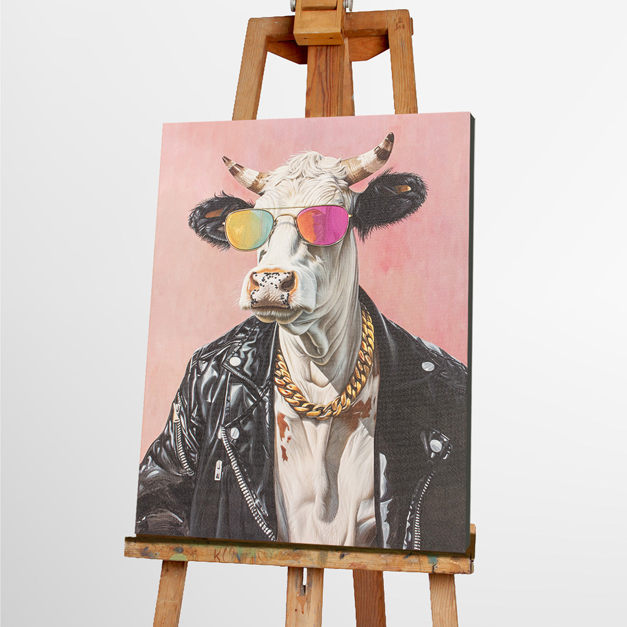 Gemälde Bull easy dressed cool