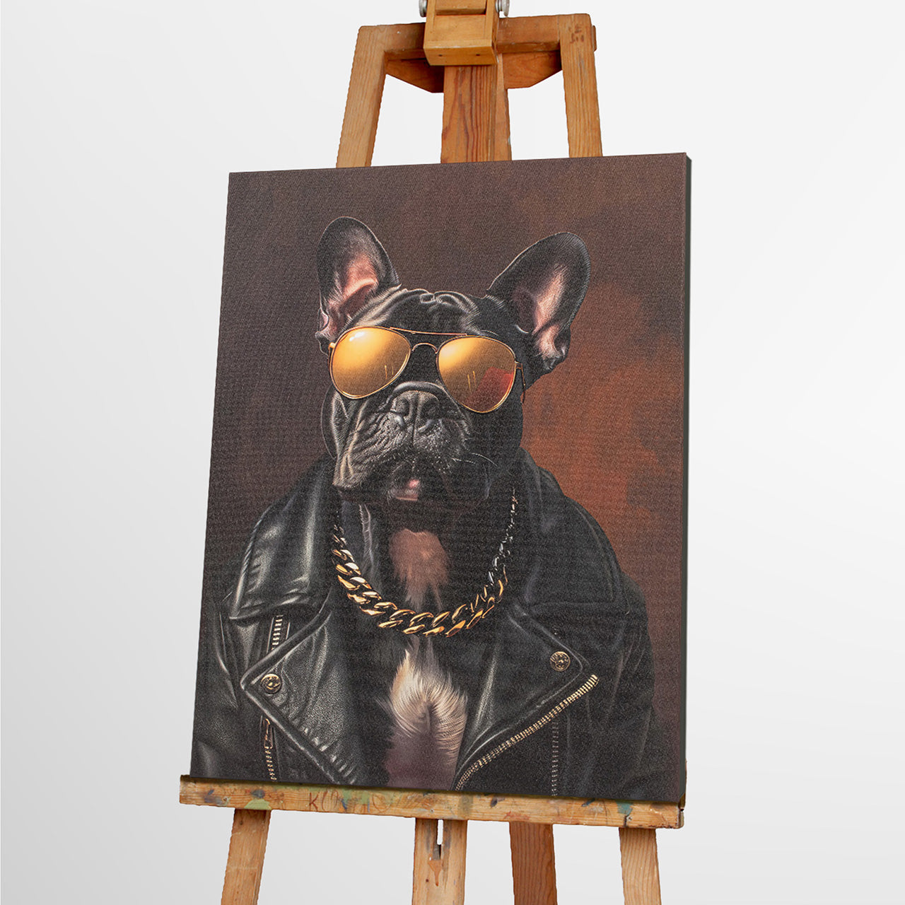 Gemälde Bulldog Rap