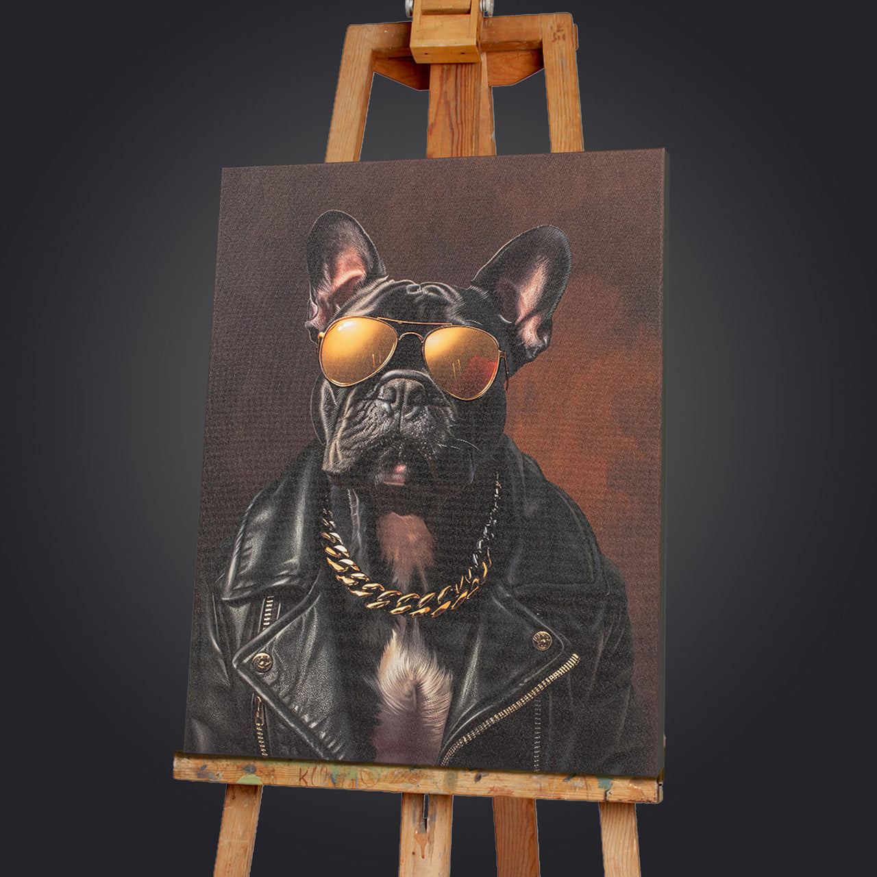 Peinture bouledogue rap