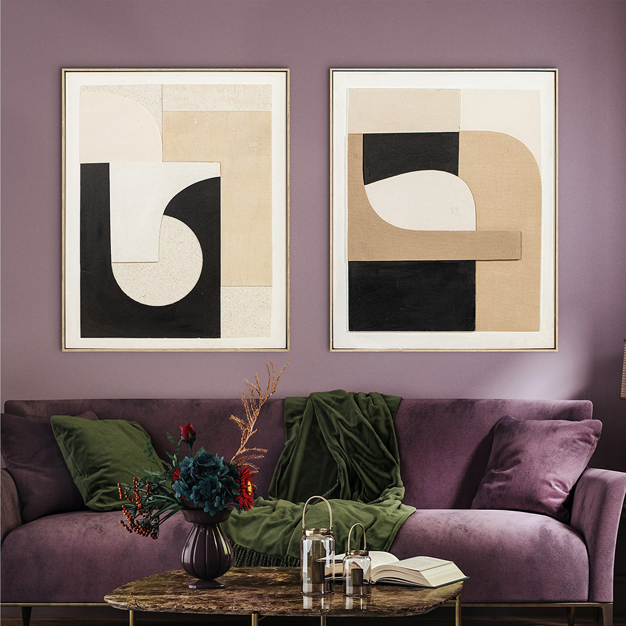 Gemälde Natural Geometric Shapes