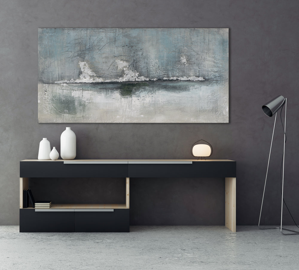 Painting Composition in Gray and Silver