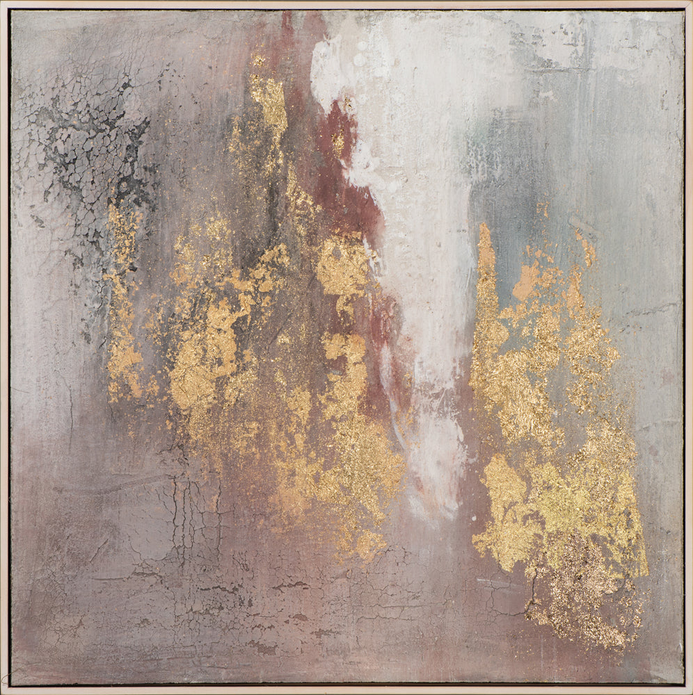 Gemälde Variation von Gold und Rose