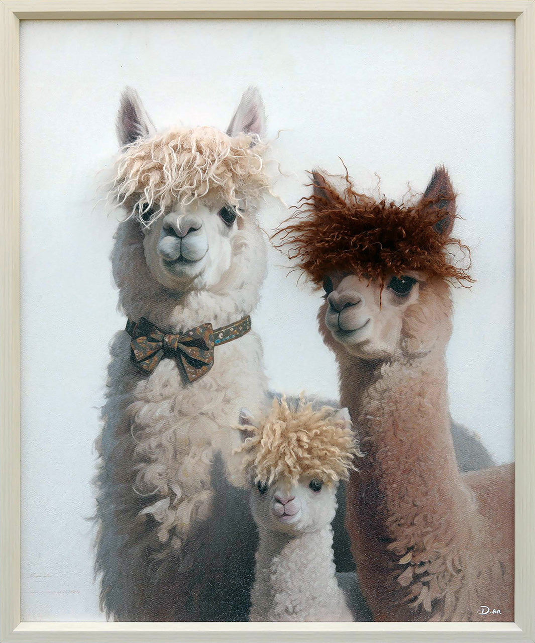Gemälde Kunstfell Stylish Lama Family