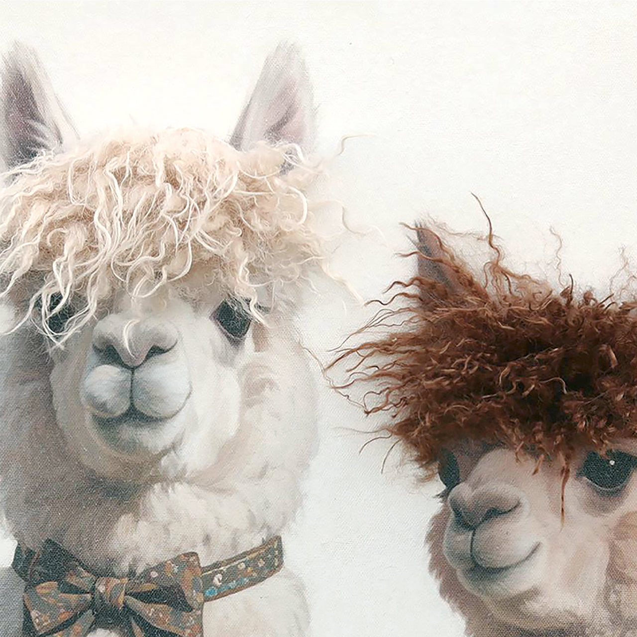 Gemälde Kunstfell Stylish Lama Family