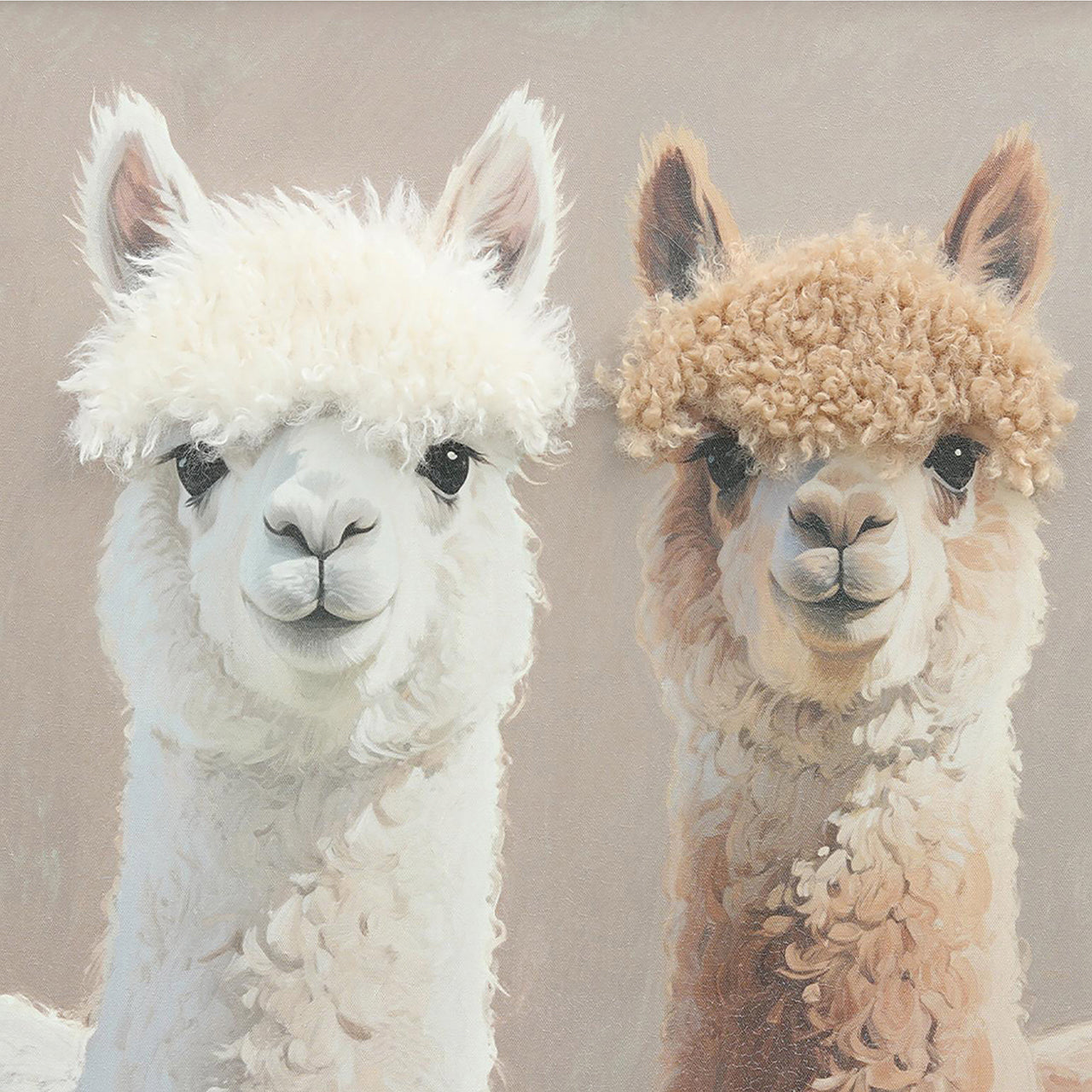 Gemälde Kunstfell Best Lama Buddies