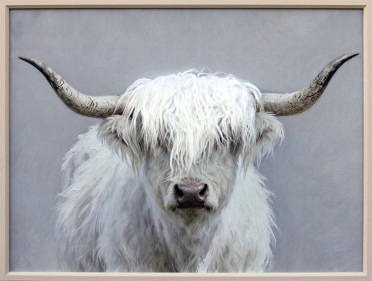 Gemälde Kunstfell Fluffy Longhorn