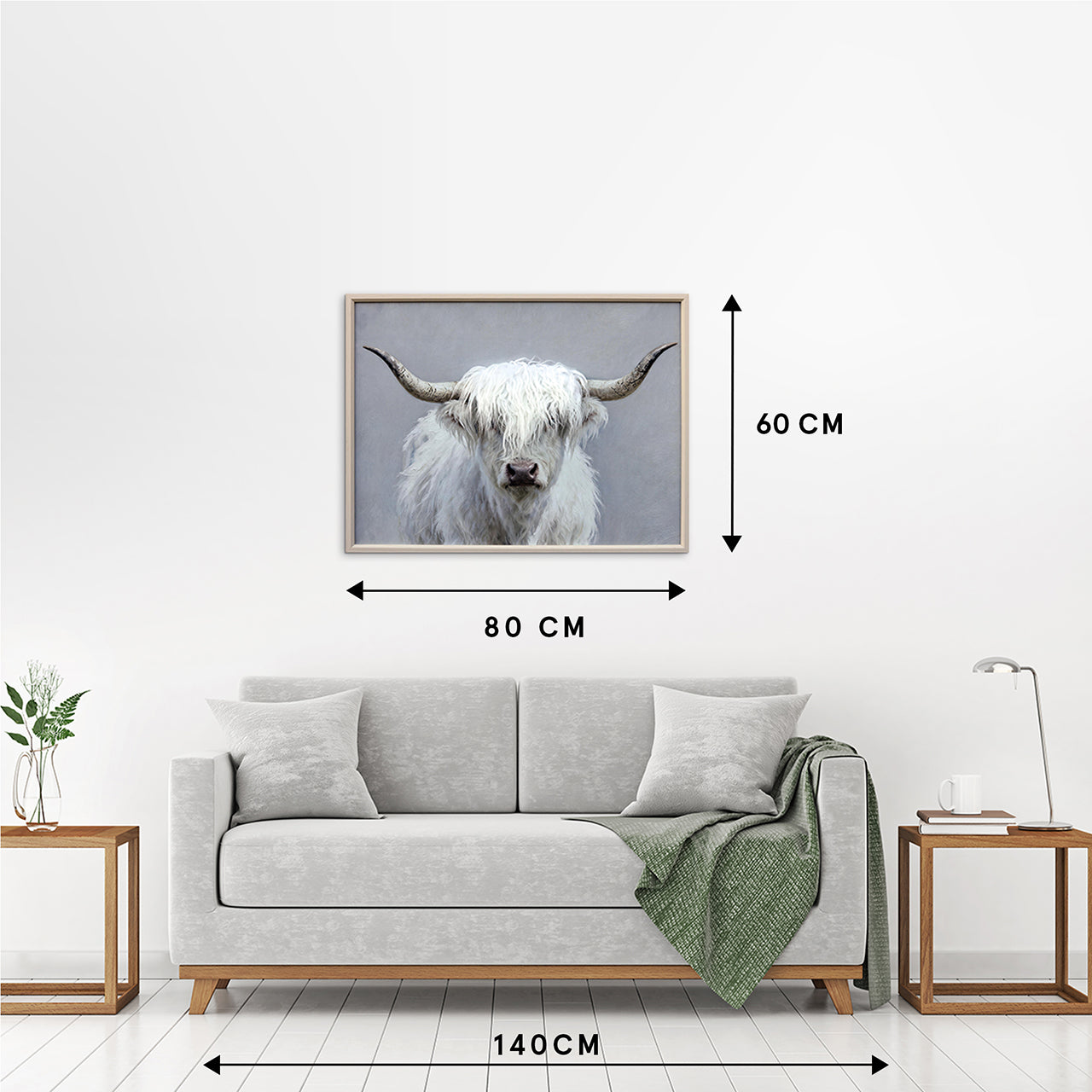 Gemälde Kunstfell Fluffy Longhorn