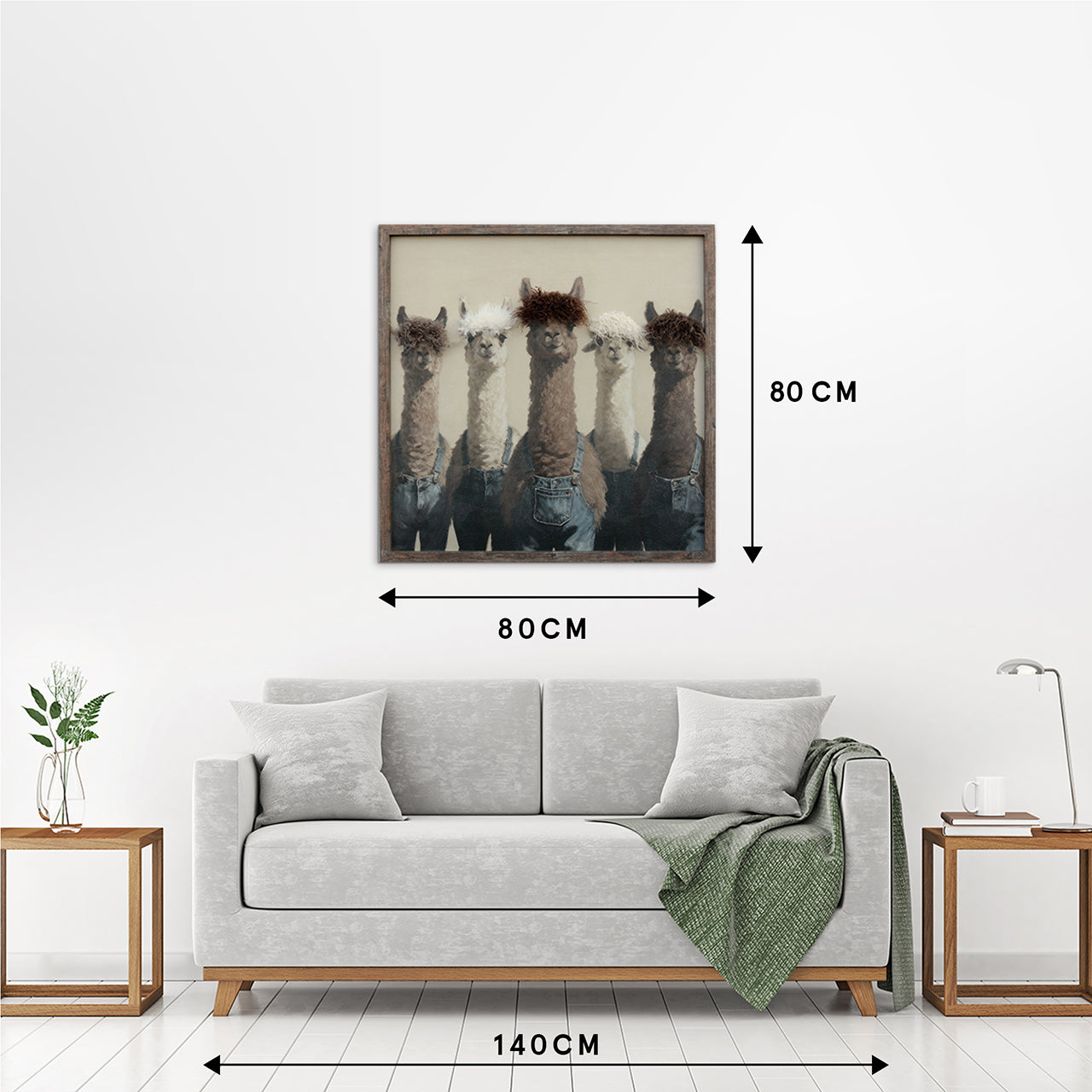 Gemälde Kunstfell The Flufffather Alpaca Crew