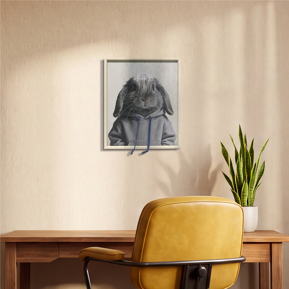 Gemälde Kunstfell Hoodie Bunny