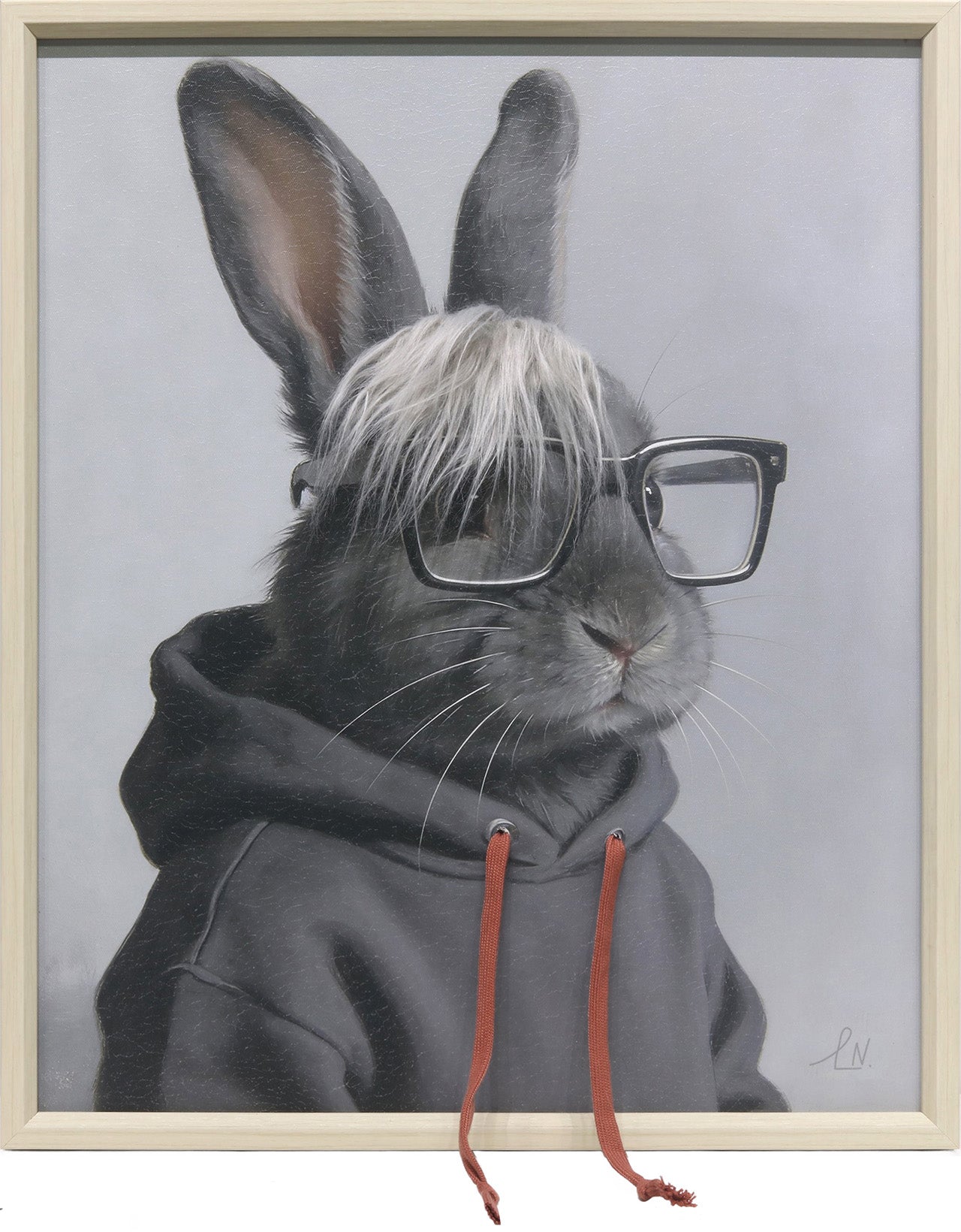 Gemälde Kunstfell Hoodie & Hoppel
