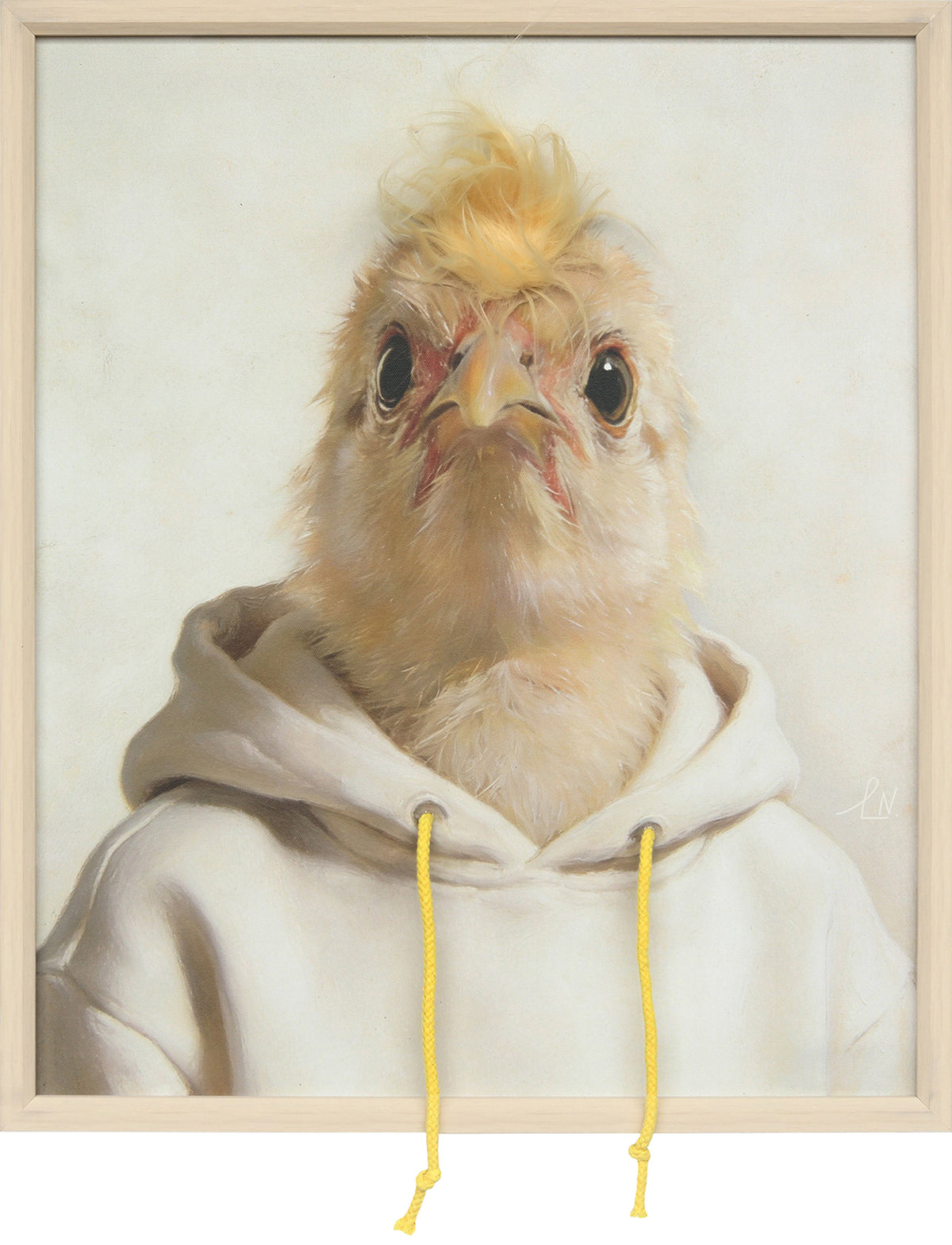 Gemälde Kunstfell Hoodie Chick