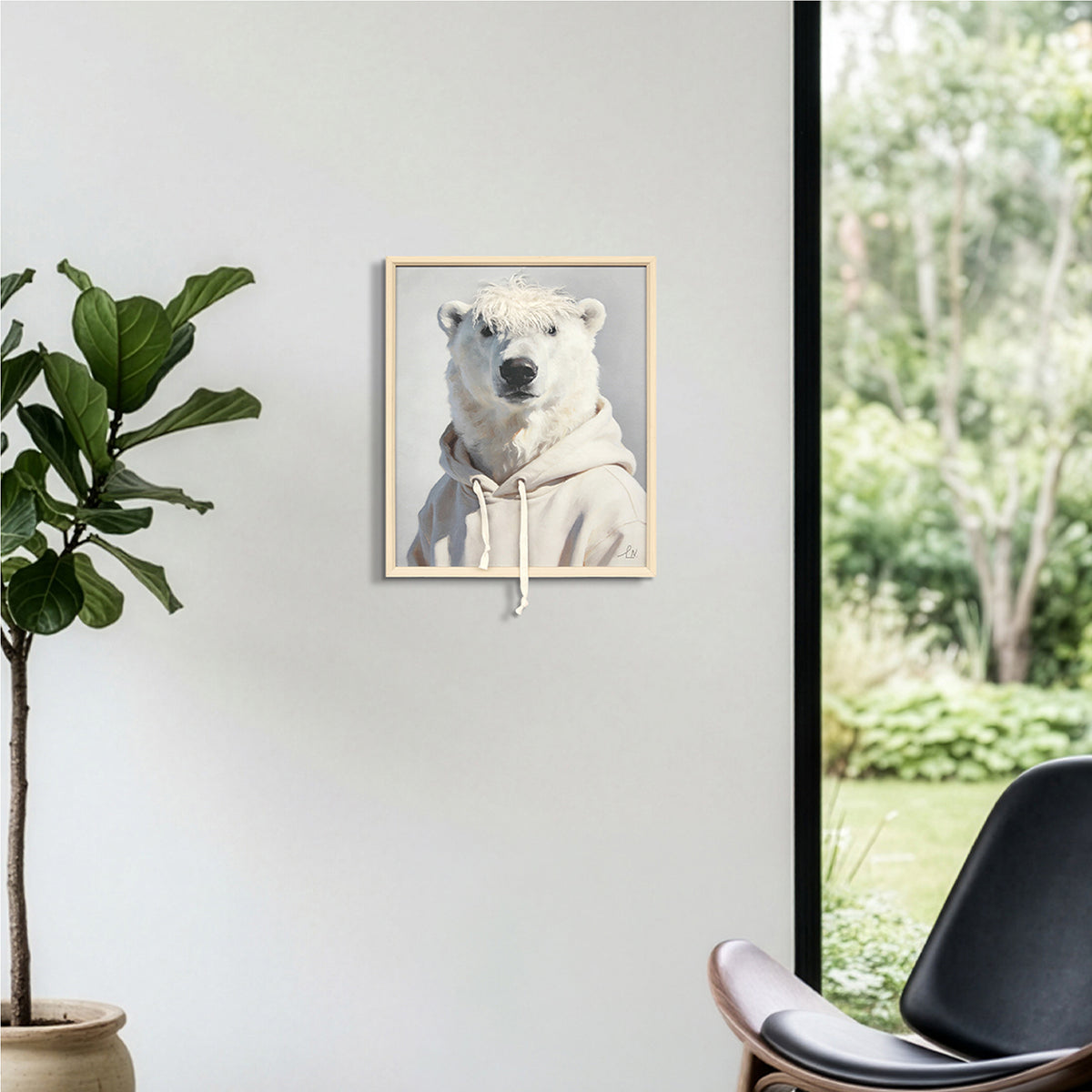 Gemälde Kunstfell Cool Polar Bear